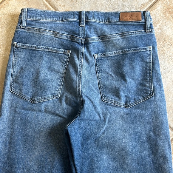 7 For All Mankind x Luxe Vintage Ultra High Rise Jo Wide Leg Jeans size 33 - Picture 8 of 9